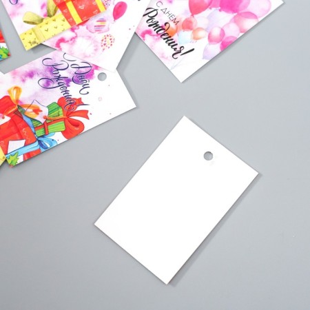 Cardboard "Happy Birthday" set 10 pcs (5 types) 4x6 cm-3