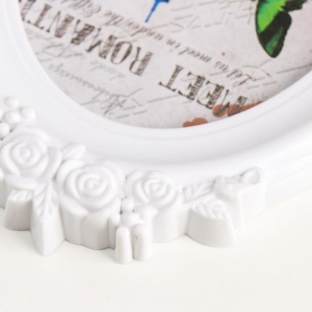 Photo frame plastic 13x18 cm "Tenderness of roses" white 16.5x24 cm-3