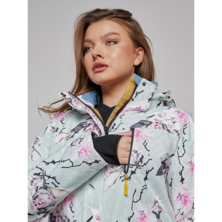 Ski jacket female, size 42, turquoise color-6