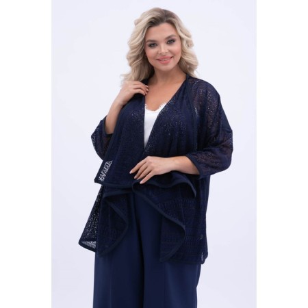Cardigan female, size 52, blue color-5