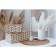 Basket for storage of handmade lauded “Aika”, 27.5 × 17 × 12 cm, beige-white color