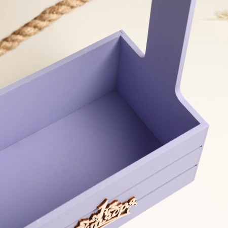 Box - wooden Kashpo 25x15x30 "September 1" lavender-4