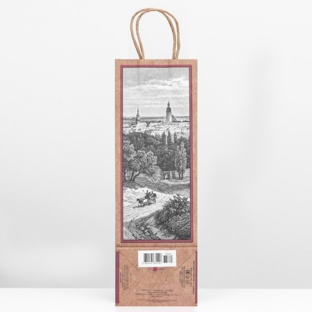 Gift package for a bottle "Retro Bordeaux" 12 x 36 x 8.5 cm-1