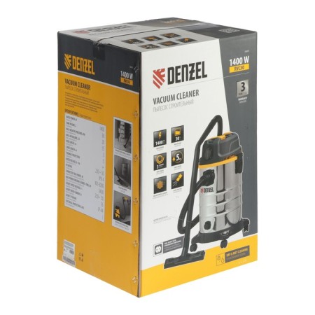 Construction vacuum cleaner Denzel RVC30, 1400 W, tank 30 l, hose 3 m, air flow 35 l/min-26