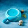 Porcelain magisto magistro "Cerera", 500 ml, d = 15 cm, blue color