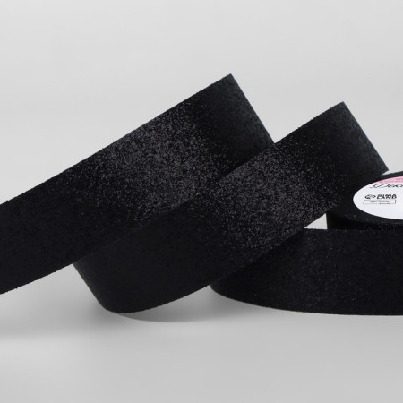 Decorative tape "Squeezes", 25 mm × 9.1 ± 0.5 m, black color