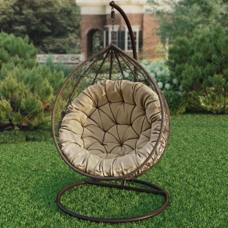 Billy swing pillow, diameter 115 cm, gray-beige color