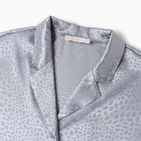 Комплект женский (рубашка, брюки) KAFTAN "Леопард", голубой, р.52-54-6