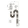 Hofrosiphon ORIO AS-3011, 1 1/2 "x40/50 mm, with a stainless grill d = 70 mm, l = 1000 mm, white