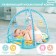 Musical developmental rug with piano, Russian voice acting, light, blue color