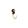 Mormyshka fraction with a golden crown, weight 0.3 g, size 3