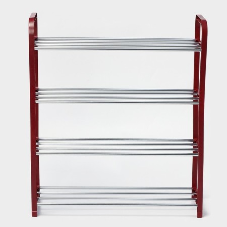 Shoe -shoe Dolyana, 4 tiers, 50 × 19 × 59 cm, red color-4