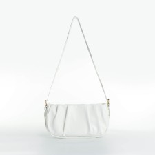 Bag Cross-Bodi with a zipper, white color