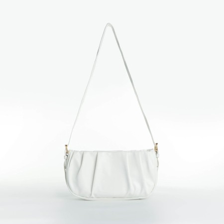 Bag Cross-Bodi with a zipper, white color