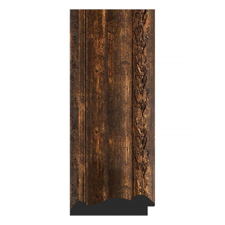 Mirror in a baguette frame, an aged tree with an ornament of 120 mm, 62x82 cm-2