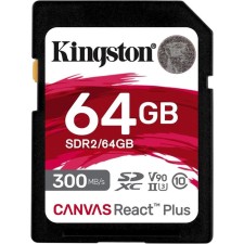 Карта памяти SDXC 64GB Kingston SDR2/64GB Canvas React Plus w/o