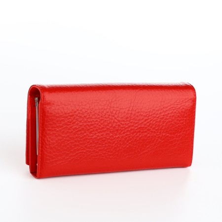 Women's wallet on magnets, red color-1