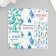 Stick Paper "New Year watercolor" 3x9 cm sheet 10x10 cm