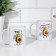A set of paired mugs of Avocado sublimation, with application