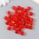 Plastic beads "Crystal polyhedron. Red" Transparent set of 20 g 1x1x1 cm