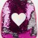 Baby backpack for a girl with sequins "Heart", a lightning department, pink color