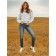 Women's jeans with a high landing CONTE Elegant Relaxed Mom, size S, color Bleach Stone