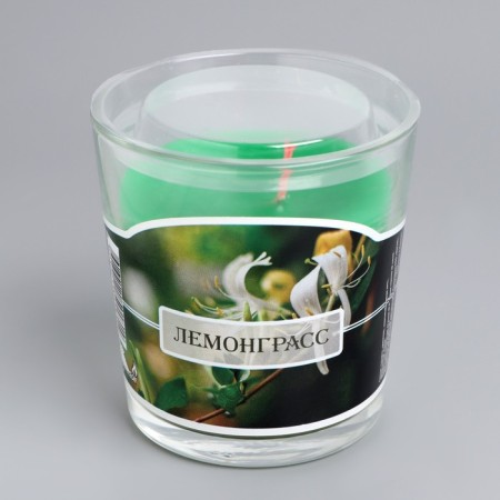 Candle in a glass aromatic "Lemongrass"-4