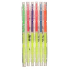 A set of markers-textbooks, 7 fluorescent colors, bilateral