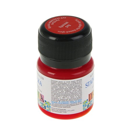 Glass paint stained glass decol, 20 ml, red, 4226331-1