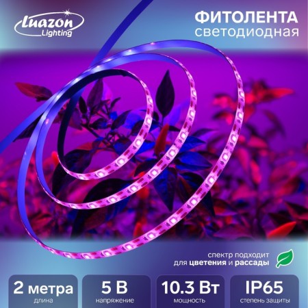 LED Luazon, 5 V, SMD5050, 2 m, IP65, 10.3W, 60 LED/m, USB, multiproper.