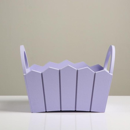 Kashpo wooden 25 × 16 × 17 cm "Maria", side pens, MDF, lavender-2
