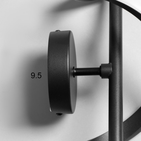 Sconces "curl" Led 3000k black 40x12x12cm-5