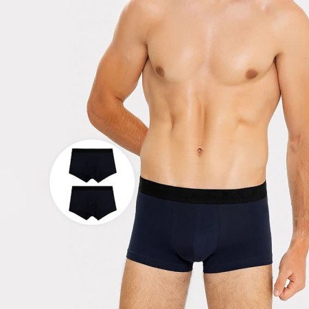 Set of men's panties boxers (2 pcs), dark blue color, size 46 (s)