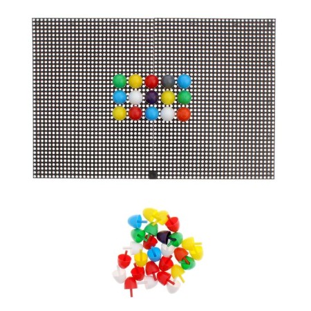 Mosaic round, 160 elements of 20 mm 8 colors, 2 boards-1