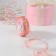 Kapron tape with embossing "Happy Birthday", 25 mm, 22 ± 1 m, pink/gold color