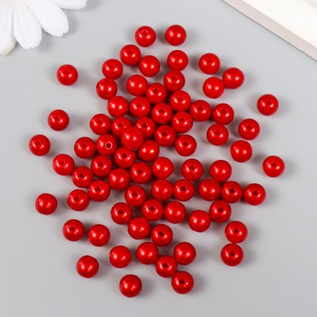 Set of beads "needlework" plastic, diameter 8 mm, 25 g, scarlet-1
