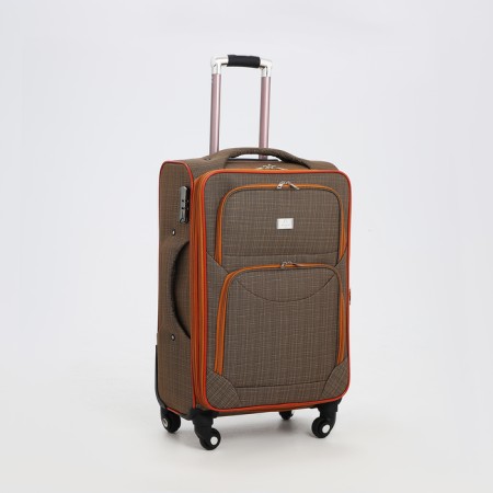 Small suitcase 24 "on lightning, code castle, with extension, beige color-1