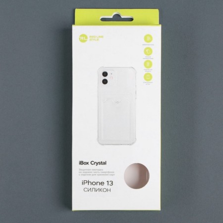 IBOX Crystal case for iPhone 13, with a card compartment, silicone, transparent-2