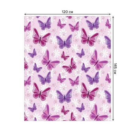 The tablecloth on the table “Pattering with butterflies”, rectangular, Saten, size 120x145 cm-1