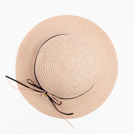 Hat with bowing minaku pink color, rr 56-58-2