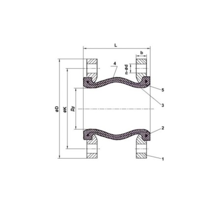 Tecofi Di7240N, flanges, PN10, DN100 vibro -compensator-1