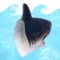 The soft figure of the animal "Shark" is put on hand