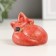 Souvenir Ceramics "Sleeping red fox" 4.4x4.7x6.6 cm