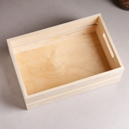 Box for linen made of wood-2