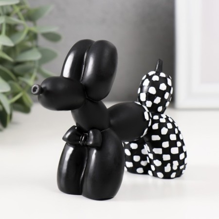 Polystone souvenir "Black balloon - dog, chess" 9x4.5x11 cm