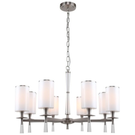 Suspended chandelier Leader 8x14 40w, size 80x80x64-99.5 cm, Nickel color