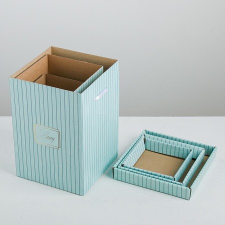 Set of boxes 3 in 1 "Happiness", 10 x 18, 14 x 23, 17 x 25 cm-7