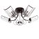 Simona chandelier 5x40W E27 Chocolate 62x62x24 cm Bayerlux