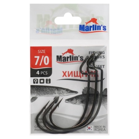 The hook Marlin’s Offset 7316 BN No. 7/0, 4 pcs.
