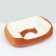 Lynchin-Divan for animals "Bone", 45 x 30 x 15, white-brown